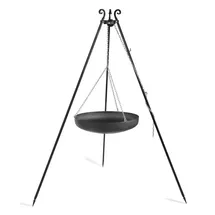 Natur24 Wok am Dreibein 60 cm Rohstahl schwarz