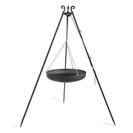 Natur24 Wok am Dreibein 60 cm Rohstahl schwarz