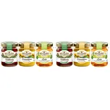 Breitsamer Honig Dreierlei 3 x 67g - Waldhonig, Sonnenblumenhonig und Lindenhonig - Drei leckere Sorten zum Probieren oder als Geschenk (insgesamt 201g Honig) (Packung mit 2)