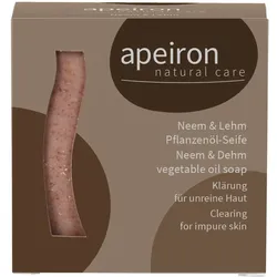 apeiron Pflanzenöl-Seife Neem & Lehm 100g - Klärung für unreine Haut 100 g