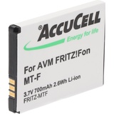AccuCell Akku passend für schnurlos Telefon FritzFon MT-F Akku 312BAT006, 312BAT016