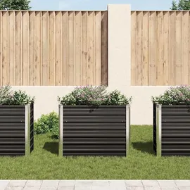 vidaXL Garten-Hochbeet verzinkter Stahl rechteckig 100 x 40 x 77 cm Anthrazit 