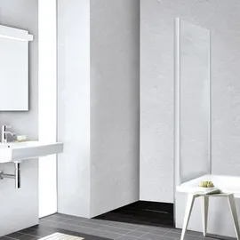 Kermi Liga Seitenwand verkürzt LITVD080161AK 80x160cm, silber mattglanz, ESG klar, auf Badewanne