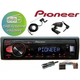 PIONEER Bluetooth USB Radio passend für Peugeot 206 / 206CC 98-06 + DAB+ Antenne