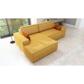 mebloland Ecksofa TOR mit Schlaffunktion. Farbe: Mustard. - Gelb