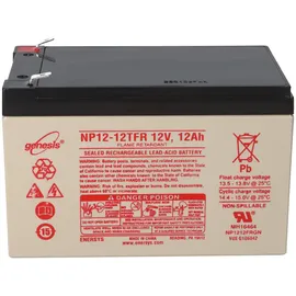 EnerSys Genesis Np12-12wt 12v 12ah Faston 6,3mm Agm Blei Akku