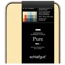 schlafgut Pure Boxspring 140 x 200 - 160 x 220 cm yellow mid