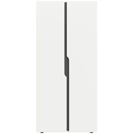 Möbel Boss Drehtürenschrank Anga 80 x 180 x 51 cm Weiß