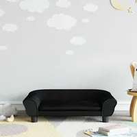 Kindersofa Schwarz 70x45x26 Cm Samt