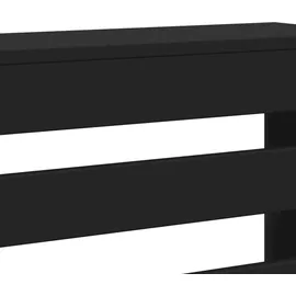 vidaXL Heizkörperverkleidung Schwarz 149x20x82 cm Holzwerkstoff