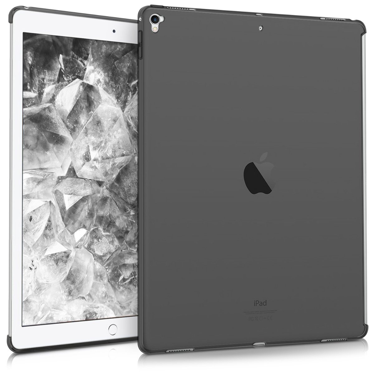 kwmobile Hülle kompatibel mit Apple iPad Pro 12,9" (2015/2017) - Tablet Cover - Tab Case Silikon Schutzhülle in Schwarz