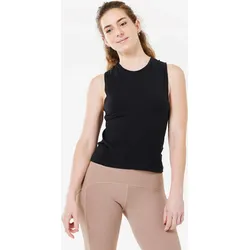 Top dynamisches Yoga nahtlos - schwarz graphitschwarz 2XL