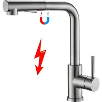 Niederdruck Küchenarmatur ausziehbar Edelstahl 360° Drehbar Wasserspar