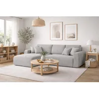 kaiser möbel Ecksofa Chenille mit Schlaffunktion 3-Sitzer Grau