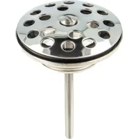 tecuro Universal Ablaufventil 1 1/4 Zoll x Ø 63 mm, Siebplatte Edelstahl poliert