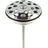 tecuro Universal Ablaufventil 1 1/4 Zoll x Ø 63 mm, Siebplatte Edelstahl poliert