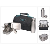 Makita Toolbrothers Lunchpaket mit Makita Isoliertasche + Toolbrothers Fan Edelstahl Brotdose 1340 ml + Ede, Lunchbox