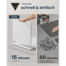 songmics home Sideboard  Beleuchtet  Weiß