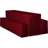 TexDeko Biertischhusse Premium Bordeaux 220 x 50 cm