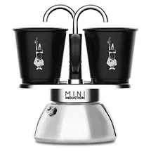 Bialetti Mini Express Induction 2 Tassen Schwarz