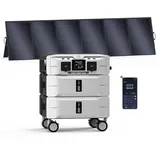IEE 5120Wh Solargenerator mit 500W Solarpanel, 5000W Tragbare Powerstation, LiFePO4 Batterie, 220V-240V, erweiterbar auf 10kWh, für OutdoorCamping, Reise, Stromausfälle