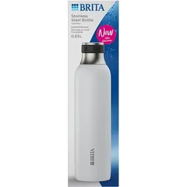 Brita Edelstahlflasche weiß für sodaTRIO Wassersprudler (0,65l) –