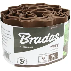 Rasenkante Beeteinfassung 9m/10cm braun BRADAS 1116