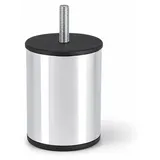 Möbelstempel Chrom 80mm Höhe - Aluminium Möbelfuß Rund Ø60mm mit M8 Gewinde