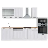 Vicco Küchenzeile Fame-Line 300 cm Weiß Eiche