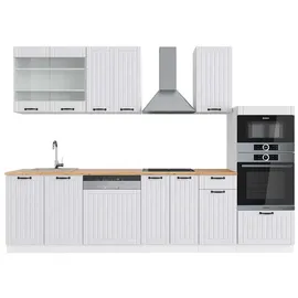 Vicco Küchenzeile Fame-Line 300 cm Weiß Eiche