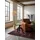 KADIMA DESIGN Drehhocker Rustikal Akazienholz und Eisen 39 x 48 x 39 cm Schwarz