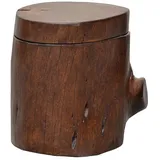 MiaMöbel Sitzhocker Timber höhenverstellbar Massivholz, Metall 40 x 40 x 40 cm Braun