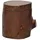 MiaMöbel Sitzhocker Timber höhenverstellbar Massivholz, Metall 40 x 40 x 40 cm Braun