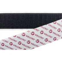 VELCRO® E08802533013025 Klettband zum Aufkleben Haftteil (L x B) 25000 mm x 25 mm Schwarz 25 m