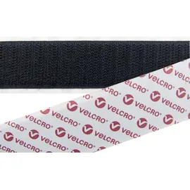VELCRO® E08802533013025 Klettband zum Aufkleben Haftteil (L x B) 25000 mm x 25 mm Schwarz 25 m