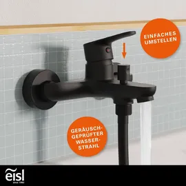 Eisl Wannenfüllarmatur Claudio Schwarz Matt