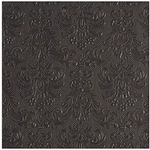 Ambiente Home Ambiente - Servietten - Elegance Dark Grey - dunkelgrau - geprägt - 33x33-15 Stück -