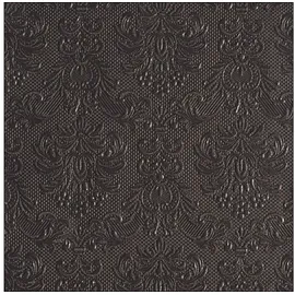 Ambiente Home Ambiente - Servietten - Elegance Dark Grey - dunkelgrau - geprägt - 33x33-15 Stück -
