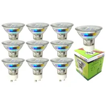 Trango 10er Pack GU1015*10 LED Leuchtmittel GU10 5W, 3000K Warmweiß – Ersatz für GU10 & MR16 herkömmlichen Lampen – geeignet für Einbauleuchten, Deckenstrahler, Einbaustrahler, Deckenleuchten & Spots