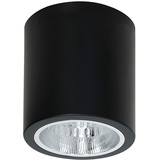 Licht-Erlebnisse Deckenleuchte E27 downlight round Schwarz Metall elegant Moderne Wohnzimmer Flur Küche - Schwarz