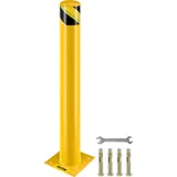 Vevor 91,4 cm Parkplatz-Sicherheitspoller Parkschrankenpfosten, 20 x 20 cm Parkbarriere Parkpfosten, Parkpfosten Verkehrsstraßenröhre Stange, Geeignet für Innen- und Außenbereiche, Parkplätze