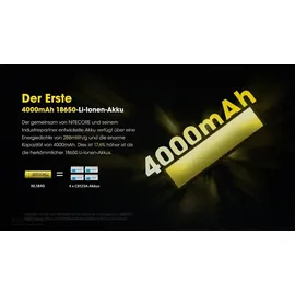 Nitecore NL1840 18650 4000 mAh 1 St.