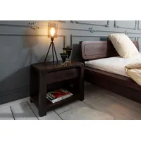 MASSIVMOEBEL24.DE Nachttisch Sheesham 60x40x50 grau geölt BUENO #015
