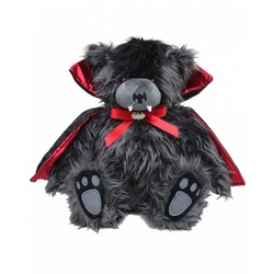 Horror-Shop Plüschfigur Vampir Teddybär mit Dracula Umhang 30 cm grau|rot|schwarz