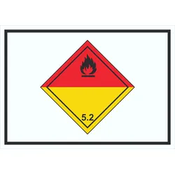 Schild Organische Peroxide Symbol explosiv A4 (210x297mm)