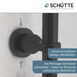 Schütte Mallorca Duschsystem mit Kopfbrause und Handbrause Schwarz 19564