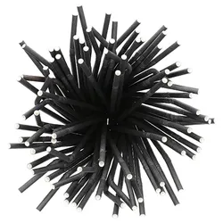 PAPSTAR 1000 Trinkhalme, Papier Ø 6 mm · 22 cm schwarz flexibel