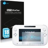 Savvies 18 Stück Schutzfolie für Nintendo Wii U GamePad (Controller) Displayschutz-Folie Ultra-Transparent