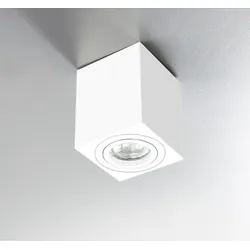 HEITRONIC Deckenleuchte "ADL8001", weiß, H: 10cm, Lampen, Aufbauleuchte,Aufbaulampe, für Esszimmer, Flur, Wohnzimmer, schwenkbar
