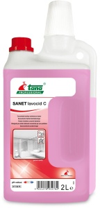 TANA SANET lavocid C Sanitärreiniger, Konzentrierter Sanitär-Unterhaltsreiniger mit Frischeduft, 2 Liter - Nachfüllflasche